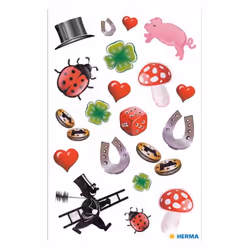 HERMA lucky symbols with glitter adhésif pour enfant