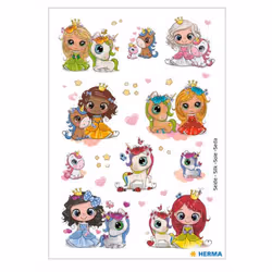 HERMA Princess Sweetie & Friends adhésif pour enfant