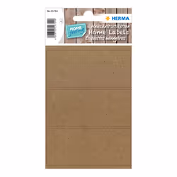 HERMA 15754, Marron, Rectangle aux angles arrondis, Permanent, Universel, Papier, Garçon/Fille