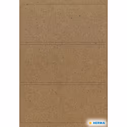 HERMA 15754 étiquette auto-collante Rectangle aux angles arrondis Permanent Marron 12 pièce(s)