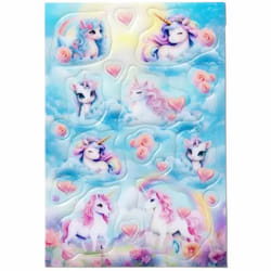 HERMA Stickers Happy Unicorns, Transpuffy