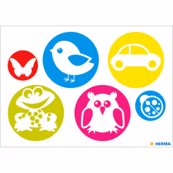 HERMA 019194, Feuille, Multicolore, Motif animal, Plafond, Mur, fenêtre, 1 pièce(s)