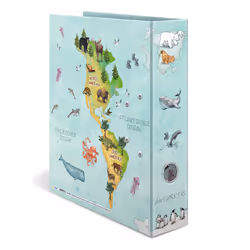 HERMA Motif classeur A4 Carte du monde