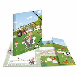 HERMA Ferme, Porte-documents, A4, Carton, Multicolore, Elastique, 240 mm