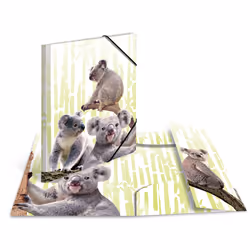 HERMA Famille de koalas, Porte-documents, A3, Polypropylène (PP), Multicolore, Elastique, 335 mm
