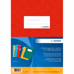 HERMA 19996 Protège-cahier 10 pièce(s) Bleu, Cyan, Vert, Rouge, Jaune