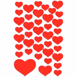 HERMA DECOR stickers small hearts 3 sheets