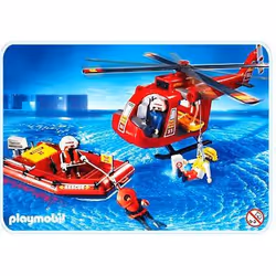 Playmobil Action Sauveteurs / hélicoptère / bateau, Action/Aventure, 4 an(s), Multicolore