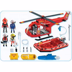 Playmobil Action Sauveteurs / hélicoptère / bateau