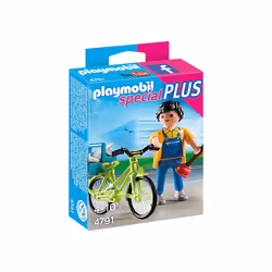 Playmobil SpecialPlus Bricoleur avec matériel et vélo, 4 an(s), Multicolore
