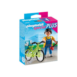 Playmobil SpecialPlus Bricoleur avec matériel et vélo
