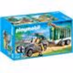 Playmobil Zoo Vehicle with Trailer, Kit de figurines jouets, 4 an(s)