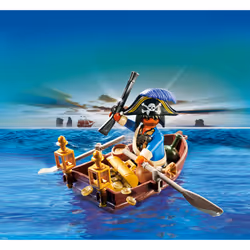 Playmobil Pirate avec barque et trésor