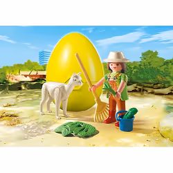 Playmobil Eggs Soigneur avec bébé alpaga