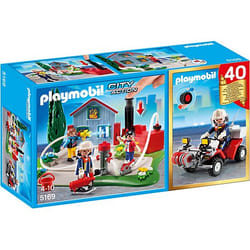 Playmobil CompactSet Anniversaire - Brigade de Pompiers