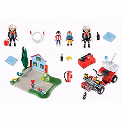 Playmobil CompactSet Anniversaire - Brigade de Pompiers