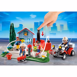 Playmobil CompactSet Anniversaire - Brigade de Pompiers