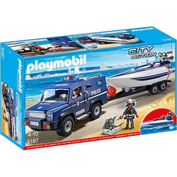 Playmobil Fourgon et vedette de police