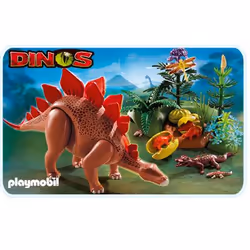 Playmobil Stégosaure et ses Bébés avec Foret, 4 an(s), Multicolore