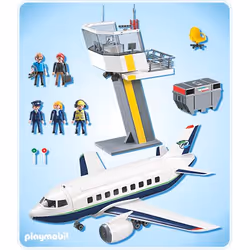 Playmobil Avion et Tour de Contrôle