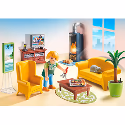 Playmobil Dollhouse Salon avec poêle à bois
