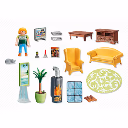 Playmobil Dollhouse Salon avec poêle à bois