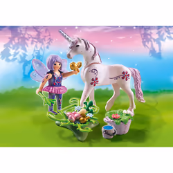 Playmobil Fairies Fée Cuisinière avec Licorne violette