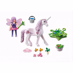Playmobil Fairies Fée Cuisinière avec Licorne violette