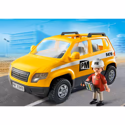 Playmobil Chef de Chantier et Véhicule