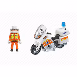Playmobil City Action Sauveteur avec moto