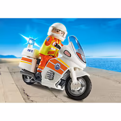 Playmobil City Action Sauveteur avec moto