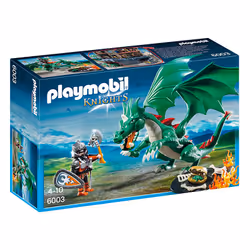 Playmobil Knights Chevalier avec grand dragon vert, 4 an(s), Multicolore