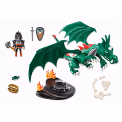 Playmobil Knights Chevalier avec grand dragon vert