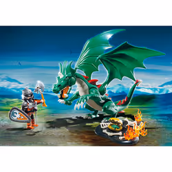 Playmobil Knights Chevalier avec grand dragon vert