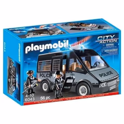 Playmobil City Action Fourgon de police sirène et gyrophare, 4 an(s), Multicolore, Plastique