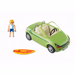 Playmobil Summer Fun Surfeur et voiture décapotable