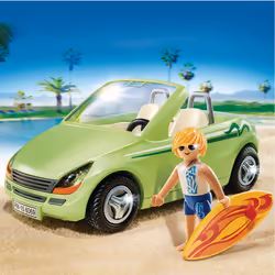 Playmobil Summer Fun Surfeur et voiture décapotable