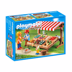 Playmobil Country Marchand avec étal de légumes, Jeu de construction, 4 an(s), Multicolore