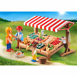 Playmobil Country Marchand avec étal de légumes