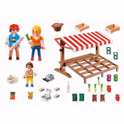Playmobil Country Marchand avec étal de légumes