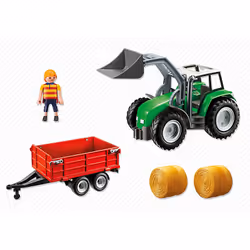 Playmobil Country Tracteur avec pelle et remorque