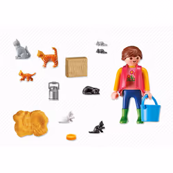 Playmobil Country Soigneur avec chats