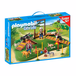 Playmobil City Life SuperSet Centre de dressage pour chiens, Animal, Dog Park, 4 an(s), Multicolore