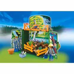 Playmobil Country Coffre "Enclos des animaux de la forêt avec soigneur" - Vue supplémentaire 2