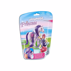 Playmobil Princess Princesse Violette avec cheval à coiffer, Animal, Princess Viola with Horse, 5 an(s), Multicolore
