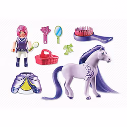 Playmobil Princess Princesse Violette avec cheval à coiffer