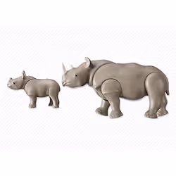 Playmobil Rhinocéros et son petit