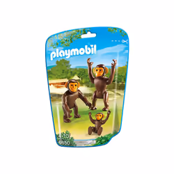 Playmobil City Life Couple de chimpanzés avec bébé, Jeu de construction, 4 an(s), Multicolore
