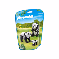 Playmobil City Life Famille de pandas, Jeu de construction, 4 an(s), Noir, Blanc
