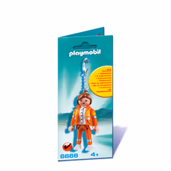 Playmobil Figures Porte-clés Secouriste, 4 an(s), Orange